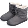 GURGER Stivaletto Pantofole Invernali da Casa Uomo Donna Ciabatte Alte Chiuse Calde Peluche Lana Stivaletti Grigio 46 47