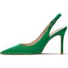 CHMILE CHAU Scarpe Tacchi Sandali Donna-Elegante Stiletto Donna-Stiletto-Sexy Tacco a spillo-Punta Chiusa-Festa-Lusso Moda Flangia Posteriore 39-CHC-19, Verde I, 37.5 EU