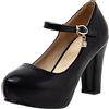 Gicoiz Calzature con Cinturino alla Caviglia Tacco a Blocco Scarpe Donna Eleganti Mary Jane