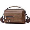 A-QMZL Borse a tracolla da Uomo, Pelle Piccola Borsa Vintage Shoulder Bag Crossbody Business Impermeabile Adatta per Tempo Libero, Lavoro, Viaggi