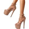 PAXAS Sexy Super Tacco Alto Piattaforma Pole Dancing Spogliarelliste Moda Open Toe Fibbia Cinturino Sandali Estate Cerniera Donna Pompe
