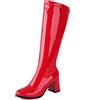 Galindopia Donna Gogo Stivali Black Knee High 70s Vintage Scarpe