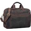 STILORD "Nelson" Ventiquattrore Uomo in Pelle Vintage Cartella Lavoro Portadocumenti a Tracolla Borsa Porta Computer Colore:marrone scuro