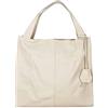 Chicca Borse Borsa a Spalla Donna in Pelle Made in italy 40x36x10 Cm (Latte N.)