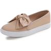 Feversole Women's Fashion Slip-On Sneaker Casual Flat Loafers,Sneakers Slip-on alla Moda per Mocassini Piatti Casual da Donna Pelle vegana Nuda 36