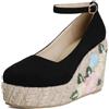 Gicoiz Plateau Zeppa Espadrille Donna Punta Rotonda Scarpe