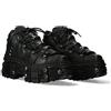 New Rock M.WALL106-S25 - Stivali unisex con viti, con lacci, in pelle, colore: Nero, Nero , 43 EU
