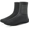 LZQpearl Copriscarpe Ciclismo da Bicicletta Impermeabili Antivento Leggeri Resistenti allo Strappo, Copriscarpe Termici Invernali Caldi per Bici da Strada (Black,L)