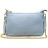 Chicca Borse Borsetta da donna in pelle, borsa a tracolla clutch pochette (Carta Zucchero)