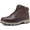 ARRIGO BELLO Stivali Uomo Invernali In Pelle Scarpe da Neve Calda Foderato Scarponcini Trekking Stivaletti Outdoor Marrone Scuro 46