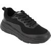 Hergos H3820 - Sneaker Leggera, Morbido Tessuto, Suola Flessibile Antiscivolo e Soletta Estraibile - Tessuto Nero