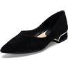 HIPPOSEUS Décolleté da Lavoro Donna Eleganti Scarpe Comode e Classiche con Tacco Basso 2.5cm,Nero,37.5 EU