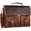 STILORD Victor Ventiquattrore uomo in pelle Borsa da lavoro vintage grande Portadocumenti con tracolla Valigetta 24 ore Cartella ufficio da insegnante Colore:kara - cognac
