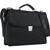STILORD Cartella/Valigetta per Uomo Borsa a Tracolla Retro Design Università 15.6 pollici Laptop Pelle nero