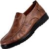 Generisch Loafers, scarpe da uomo in pelle, per il tempo libero, leggere, morbide, da lavoro, eleganti, casual, in pelle, estive, senza lacci, cachi, 45 EU