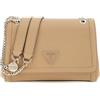 GUESS Noelle Convertible Crossbody Flap Bag, Borsa a Tracolla Donna, Beige/Tortora, One Size