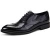 Generico Brogues Oxford Business da Uomo Scarpe Basse Eleganti Formali in Pelle Scarpe Stringate da Abito,Nero,46