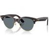 Ray-Ban Clubmaster Way, Occhiali Unisex-Adulto, 990/3R Avana Rossa su Oro/Blu Scuro Polar, 54 mm