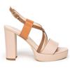 Nero Giardini E307542D Sandali Donna in Pelle - Cipria 39 EU