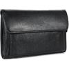 Balidiya Pochette da uomo in vera pelle, borsa da viaggio con cerniera