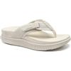 KuaiLu Infradito Donna Con Comodo Supporto Arco Sandali Da Camminare Cuoio Atletico Spessore Cuscino Recupero Flip Flops Slip On Interno All'aperto Estate Casual, Tutto Bianco EU 40