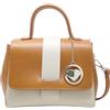 Chicca Borse Borsa Bauletto da donna in pelle, borsa a mano con tracolla