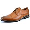 Bruno Marc DREAM PAIRS Bruno Marc Scarpe Eleganti Uomo Scarpe Oxford Uomo Stringate Derby Basse Oxford Vintage Elegante Marrone Prince-6 Taglia 41.5EU/8.5US