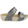 Fly Flot Ciabatta Donna Comfort con Doppia Fascia Regolabile - Plantare Anatomico, Antishock, Zeppa 4,5 cm - Decorazione Brillantini - Made in Italy