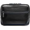 PIQUADRO - Tracolla Blue Square Porta Tablet in Pelle - Uomo - Nero