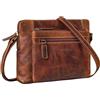 STILORD Verdelio Moderna Borsa a Tracolla da Donna in Pelle Piccola - Ideale Come Borsa Messenger da Donna - Borsa da Donna Adatta per Tablet Fino a 10 Pollici Colore:bergamo - marrone