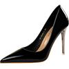TDHLW Scarpe Decolte Donna con Tacco a Spillo da 10.5 cm Sexy Alto Tacco a Punta per Feste Balli di Fine Anno Matrimonio con Tacco a Spillo,Nero,34 EU