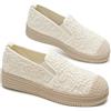 GLAMORA Espadrillas Donna Mocassini Slip On Ballerine Scarpe Piatte Platform Traforate Pizzo Traspiranti Estive Comode Elastiche Leggere Suola Gomma Antiscivolo Morbide