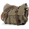 Jonon Borsa messenger vintage in tela da uomo militare per laptop da 13,3-17 (dimensioni 14,8, verde), Verde, größe 14.7
