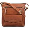 ROYALZ Borsello uomo Tracolla in Pelle Piccolo Borsa a Spalla vero Cuoio Stile Vintage di Qualità per Tablet da 9.7 Pollici