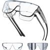 KAPVOE Sovraocchiali da Sole Donna Uomo Fotocromatici Occhiali da Sole Quadrati UV400 Protezione Montatura in TR90 Fit over Glasses Sunglasses Ciclismo Guida Sport Golf