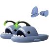 Zureto Angler Fish Shark Slides, Cloud AnglerFish Slides, Sandali originali Shark, Super Soft Glow In The Dark, Blu, 44/45 EU