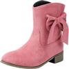 Generic Stivali occidentali da donna, eleganti, bassi, comodi e in pelle scamosciata, invernali, in pelle, Chelsea, a mezza altezza, da cowboy, comodi ed eleganti