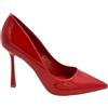 Malu Shoes Decolette Donna in Pelle Vernice Lucida Rosso Punta Tacco Clessidra 10 cm Linea Basic