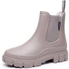 DRECAGE Stivali Pioggia Donna Impermeabile Antiscivolo Stivali Chelsea Corti da Donna Comode Stivali di Gomma Giardinaggio Scarpe