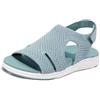 ilbcavne Sandali Aperti Donna Comfort Naturale, Sandali Estivi Donna con Zeppa Ortopedici, Slip-On Ultra Leggere Sandali da Donna Elasticizzati con Bocca di Pesce, Mesh Morbida Scarpe p(Size:38EU,Color:blue1)