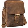 ROYALZ Dalton Borsello uomo in vera pelle vintage | Design 3-in-1: piccola borsa a tracolla, pochette per cellulare e borsa cintura, compatta e resistente per uso quotidiano