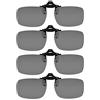 Eyekepper Flip-up Clip-on occhiali da sole polarizzati 60x43 MM Occhiali 4-Pack clip in metallo Argento