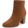 DREAM PAIRS Stivali da Donna con Grosso Tacco Alto Moda Casual Comodi Stivaletti Donna con Zip Laterale