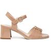 Nero Giardini Sandalo in Pelle Verniciata con Accessorio Gioiello Beige Nude