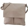 SH Leder Kim G182 - Borsa a tracolla in vera pelle, 26 x 25 cm