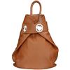 Chicca Borse - Borsa Zaino da Donna in Vera Pelle Made in Italy - 28x35x12 Cm