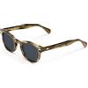 X-LAB XLAB 8004 Occhiali da sole stile moscot, 48mm, Verde striato/Fumo, Unisex
