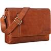 STILORD Davis Borsa Messenger in Pelle 13 Pollici | Borsa Vintage per Laptop | Borsa a Tracolla per Università, Ufficio, Libri | Vera Pelle Colore:maraska - marrone