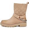 IF Fashion Scarpe da Donna Stivali Primaverili Estivi Traforati Alla Caviglia Biker Motociclista Con Catena Cinghia D7910 khaki N.38