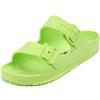 VICT POPU Sandali da donna con plantare, sandali piatti antiscivolo estivi, ciabatte da bagno, stile casual, EVA, pantofole per adulti, Verde acceso., 40 EU